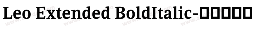 Leo Extended BoldItalic字体转换